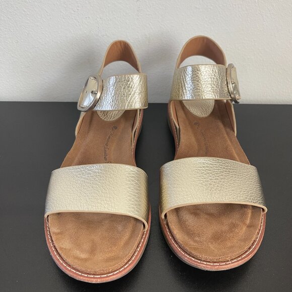 SOFFT Women's Sandal Sofft Bali anthracite metallic silver leather shoe size 7,5 - Picture 2 of 16